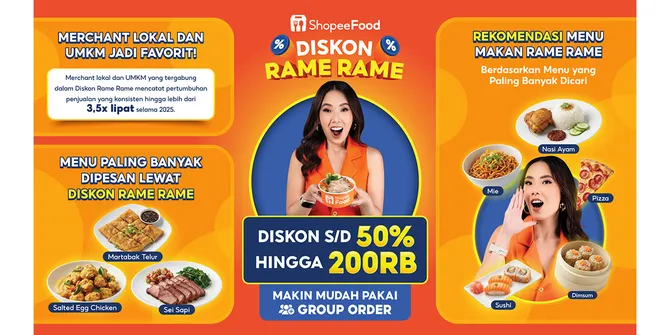Diskon Rame Rame ShopeeFood Jadi Angin Segar, Merchant Lokal dan UMKM Tumbuh Lebih dari 3,5 Kali Sepanjang 2025