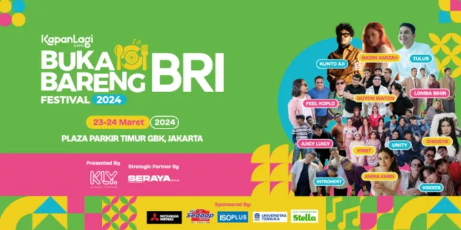 Final Rundown dan Line-up KapanLagi Buka Bareng BRI Festival 2024, Ada Nadin Amizah Hingga Tulus!