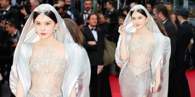 Gaun Transparan Bikin Heboh, Zhao Yingzi Diminta Tinggalkan Karpet Merah Cannes