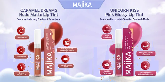 Harga Ambyar! Miliki Lip Tint MAJIKA Mulai Rp69 Ribu & Paket Bundling Super Hemat