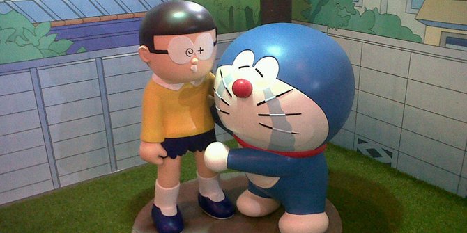 Inilah Alasan Doraemon Tak Punya Kuping Berwarna Biru Gambar Nangis