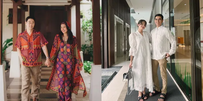 Inspirasi Baju Lebaran Couple 2025, Gaya Serasi Artis dari Enzy Storia hingga Maudy Ayunda