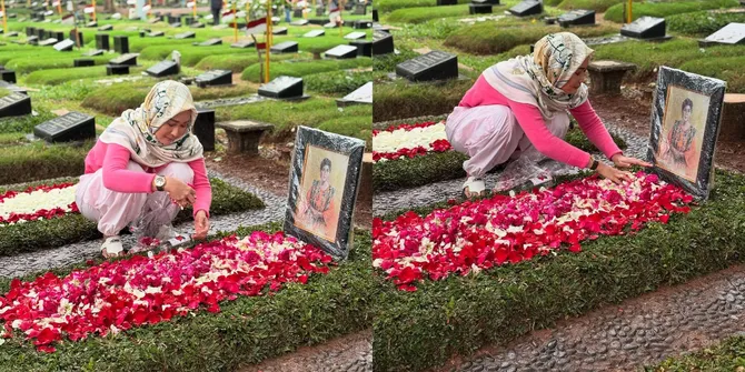 Inul Daratista Ziarah ke Makam Titiek Puspa di Hari ke-7 Meninggalnya Sang Legenda