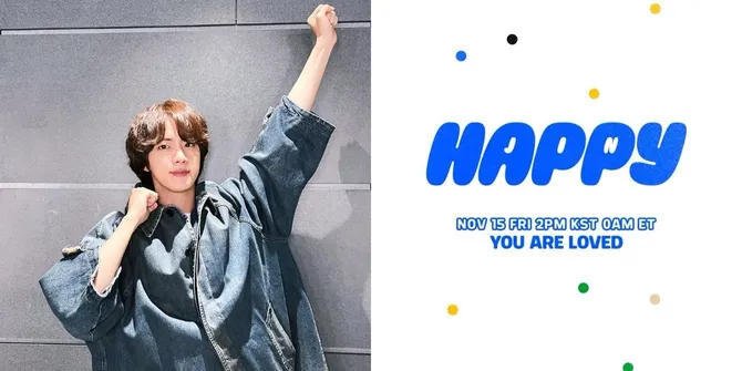 Jin BTS Comeback Solo dengan Album 'HAPPY', Rilis Bulan Depan!