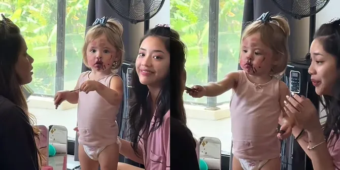 Kamari Main Lipstik Jennifer Coppen, Wajah Penuh Coretan yang Bikin Gemas