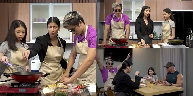 Kini Jadi Keluarga Lengkap, Ini 8 Potret Sabrina Chairunnisa Masak Bareng 2 Anak Deddy Corbuzier - Hangat Meski Rusuh