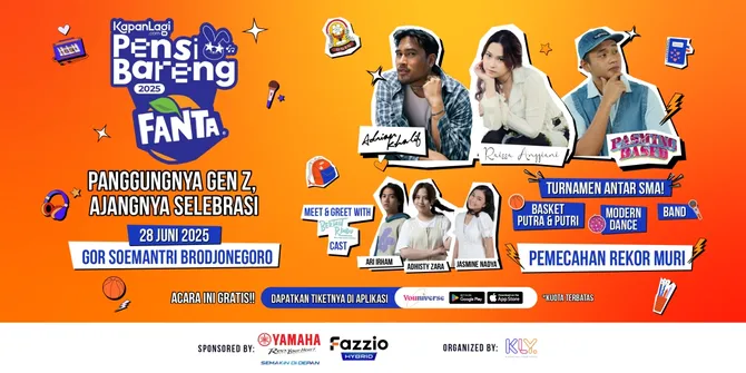 Line Up Resmi Para Guest Star di KapanLagi Pensi Bareng FANTA 2025: Ada Adrian Khalif hingga Raissa Anggiani