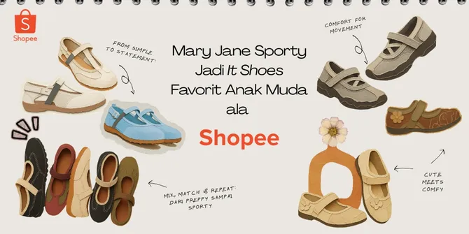 Mary Jane Sporty Jadi It Shoes Anak Muda, Intip Alasan Sepatu Viral Ini Ramai Dicari di Shopee