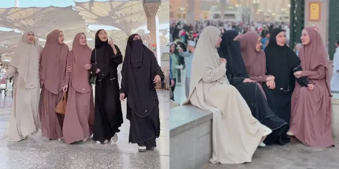 Momen Dinda Hauw, Dara Arafah, Anisa Rahma, Wardah Maulina dan Antik Arifani Jalani Umrah Bersama