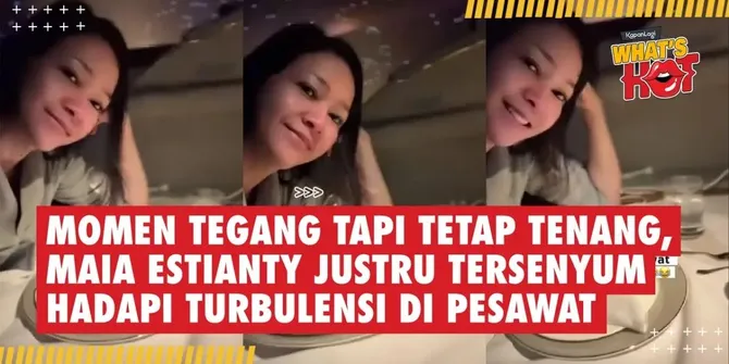Momen Tegang Tapi Tetap Tenang, Maia Estianty Justru Tersenyum Hadapi Turbulensi di Pesawat