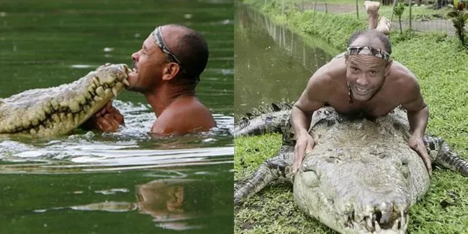 Nyata, Pria Ini Bersahabat Dengan Buaya Selama 20 Tahun