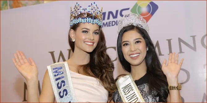 Pakai Gaun Hand Water Painting, Miss Indonesia Jadi Perhatian