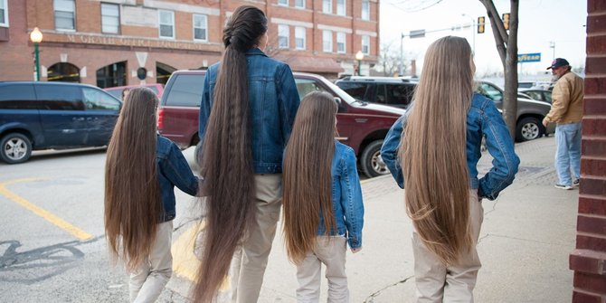  Panjang Rambut 4 Meter Inilah Keluarga Rapunzel di Dunia 