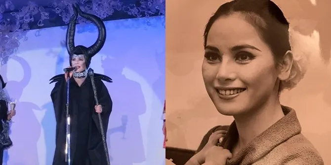 Penampilan Nyentrik Ratna Sari Dewi Janda Mendiang Presiden Soekarno Saat Halloween