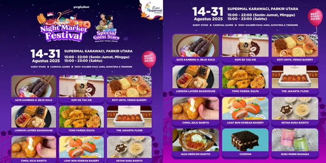 PergiKuliner Night Market Festival di Supermal Karawaci, Event Kuliner Terbesar di Bulan Ini