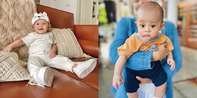 Perpaduan yang Membingungkan, Ini 11 Potret Baby Shaka yang Sudah 8 Bulan - The Real Ganteng Wajahnya Campuran Rey Mbayang dan Dinda Hauw