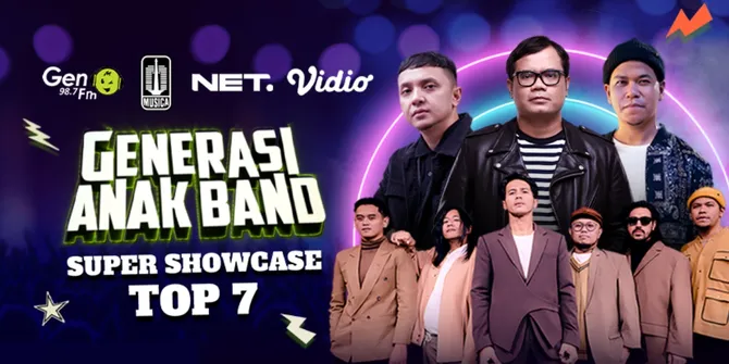 Persaingan Makin Ketat, Saksikan Babak Super Showcase Top 7 Generasi Anak Band Hanya di Vidio!