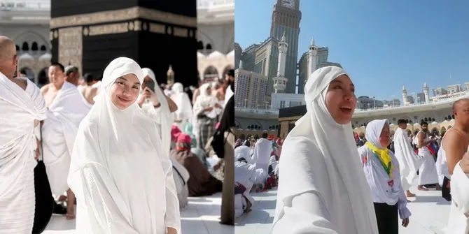 Potret Ghea Indrawari Tampil Cantik Berhijab saat Umrah, Didoakan Lancar Ibadahnya