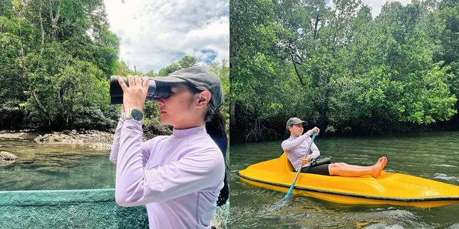 Potret Prilly Latuconsina saat di Hutan Mangrove Kaimana Papua Barat