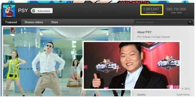 PSY Raih 1 Juta Pelanggan Channel, 'Gangnam Style' 400 Juta Viewer