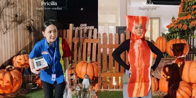 Rayakan Halloween, 7 Potret Agatha Pricilla Jadi Mbak-Mbak Mini Market - Sivia Azizah Jadi Daging Halal