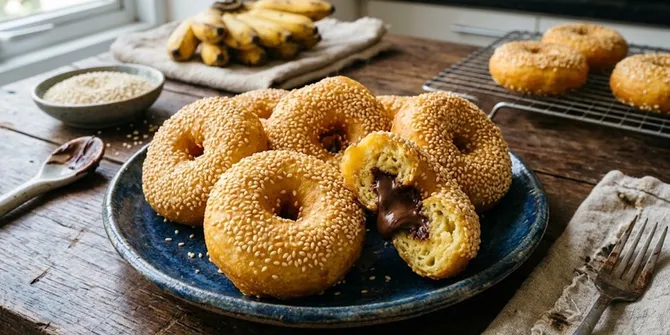 Resep Donat Pisang Wijen yang Empuk Tanpa Mixer, Camilan Gurih Bikin Nagih