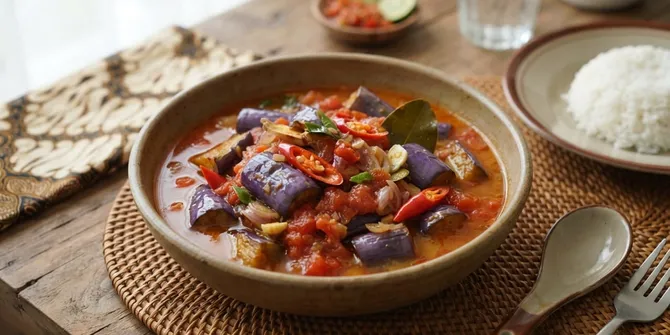 Resep Terong Kuah Tomat Pedas, Rasakan Sensasi Hidangan Berkuah Segar dan Nikmat
