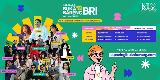 Rundown KapanLagi Buka Bareng BRI Festival 2025, Jangan Sampai Salah Jadwal Buat Nonton Idolamu!