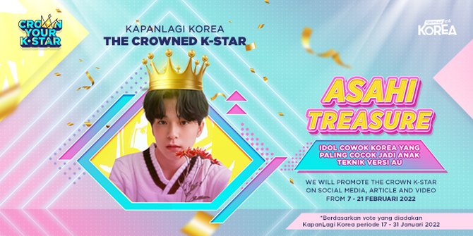 Selamat! Asahi TREASURE Sebagai THE CROWNED K-STAR KapanLagi Korea