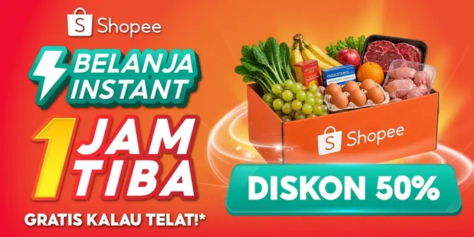 Shopee Hadirkan Belanja Instant 1 Jam Tiba, Diskon 50% untuk Kebutuhan Harian