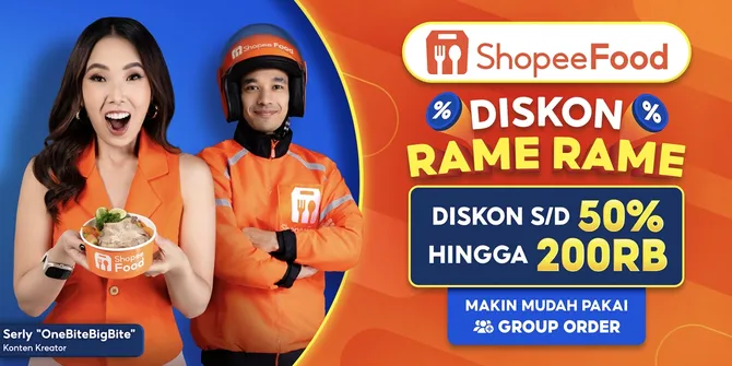 ShopeeFood Gandeng Serly 'One Bite Big Bite' Hadirkan Diskon Rame Rame hingga 50% hingga Rp200 Ribu