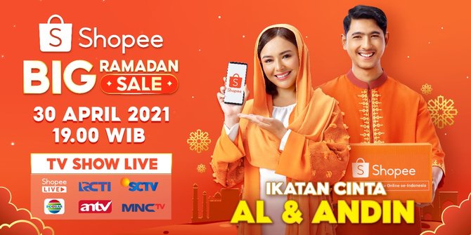 Siap-Siap! Al & Andin Bakal Kasih Kejutan Spesial di Shopee Big Ramadan TV Show