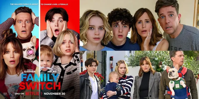 Sinopsis dan Trailer Film Netflix 'FAMILY SWITCH', Jiwa Anggota Keluarga Yang Tertukar Membawa Keuntungan?