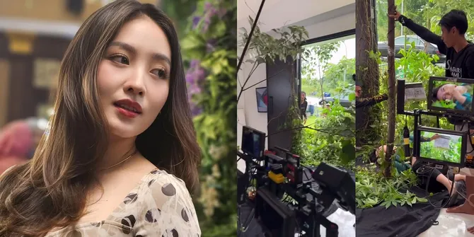 Syuting KETIKA CINTA MEMANGGILMU, 7 Potret Natasha Wilona Bocorkan BTS saat Adegan di Hutan - Ternyata Disiasati