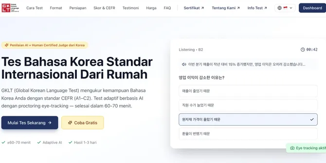 Tes Bahasa Korea Kini Bisa dari Rumah, GKLT Resmi Hadir di Indonesia