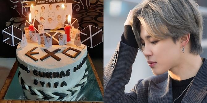 Viral Kue Ultah Jimin EXO, Netizens Juga Salah Fokus Sama 'Hamida