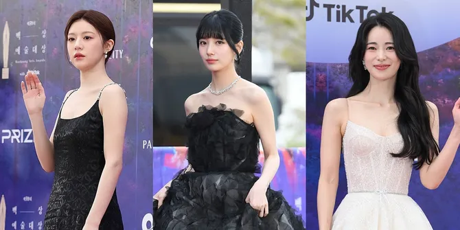 10 Aktris Paling Disorot di Red Carpet Baeksang Arts Awards 2023, Suzy Bagai Black Swan - Senyum Lim Ji Yeon Bahagia Banget