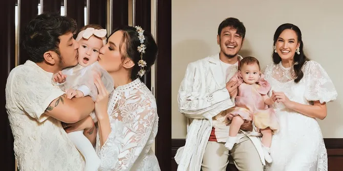 10 Foto Family Portrait Nadine Chandrawinata dan Dimas Anggara, Kompak Tampil Berkelas Pakai Busana Putih - Kecantikan Baby Djiwa Lagi-Lagi Banjir Pujian