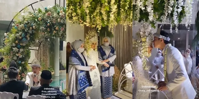 10 Momen Akad Nikah Dinda Hauw, Diselimuti Nuansa Romantis Saat Rey Mbayang Nyanyi Buat Sang Istri