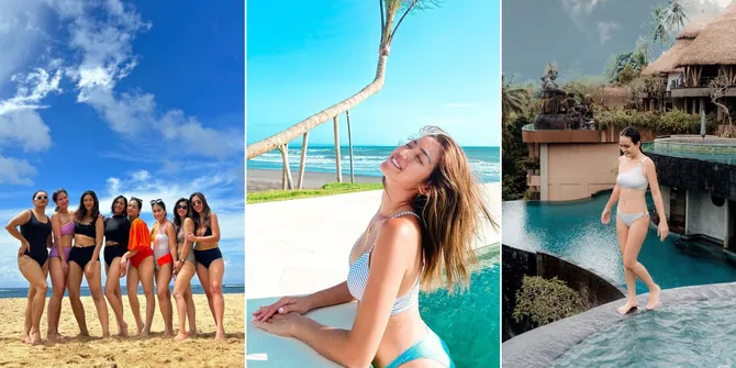 10 Potret Artis Muda Selain Nagita Slavina yang Pede Pakai Bikini Two Piece Saat Liburan, Pamer Body Goals