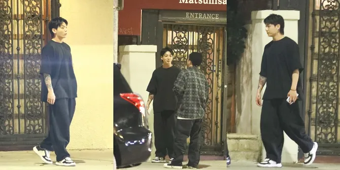 10 Potret Detik-detik Jungkook BTS Tertangkap Kamera Paparazi Merokok Habis Makan di Los Angeles - Sambangi Restoran Tempat Nongki Seleb Hollywood