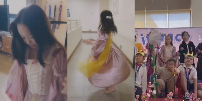 10 Potret Gempi Jadi Princess di Acara Sekolah, Cantik Menggemaskan - Mampir Cium Tangan Gisella Anastasia Saat Lewat