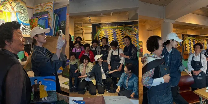 10 Potret IU ke Pameran Seni 'WHEN LIFE GIVES YOU TANGERINES', Penuhi Janji - Beri Hadiah Spesial untuk Nenek Seniman Jeju