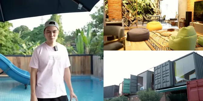 10 Potret Kantor Baim Wong yang Cozy Abis, Dilengkapi Beragam Fasilitas Hiburan - Kolam Renang Ala Waterboom