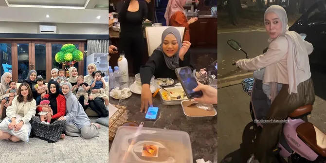 10 Potret Keseruan Geng Mamayu Arisan di Rumah Aurel Hermansyah, Makin Meriah Ajak Anak - Lesti Kejora Datang Naik Sepeda Listrik