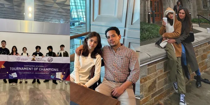 10 Potret London Abigail Anak Wulan Guritno Ikut Turnamen di Yale University, Berangkat Diantar Adilla Dimitri - Jalan-jalan Dulu Bareng Sang Bunda