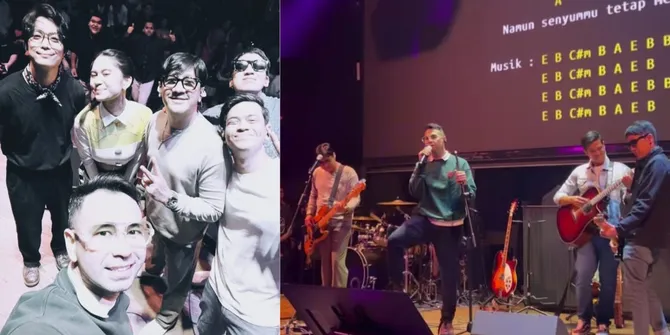 9 Potret Momen Langka Raffi Ahmad, The Prediksi dan Dikta Ngeband Meriahkan Ulang Tahun Azizah Salsha