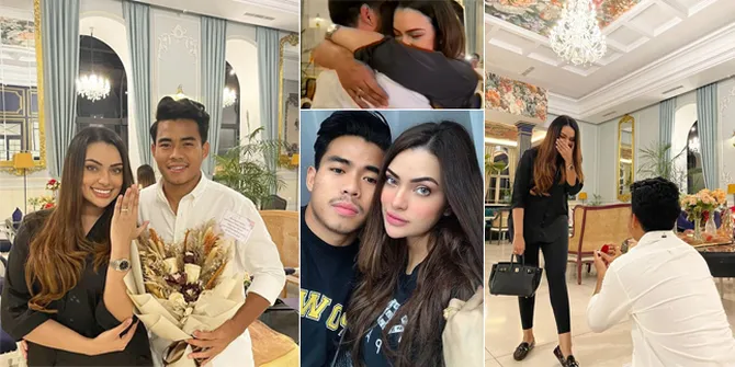 10 Potret Momen Romantis Sarah Ahmad Dilamar Nurhidayat Haris, Mantan Kapten Timnas yang Sukses Jadi Sorotan