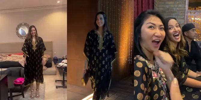 10 Potret Nia Ramadhani Saat Buka Bersama, Beri Santunan Anak Yatim - Cantik Pakai Kaftan yang Langsung Sold Out