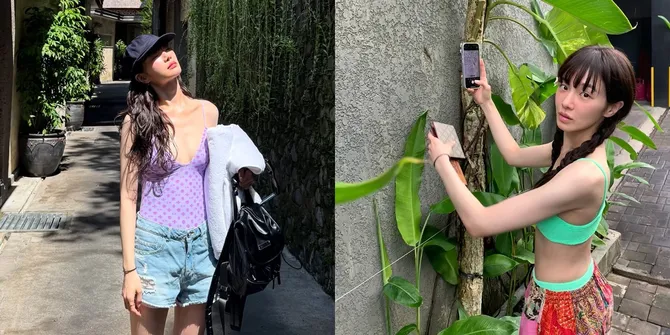 10 Potret Park Gyu Young saat Liburan di Bali, Senyumnya Semringah dan Sempatkan Berjemur di Pantai